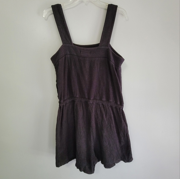 Madewell 100% Cotton Black Romper Size Medium - Picture 2 of 2